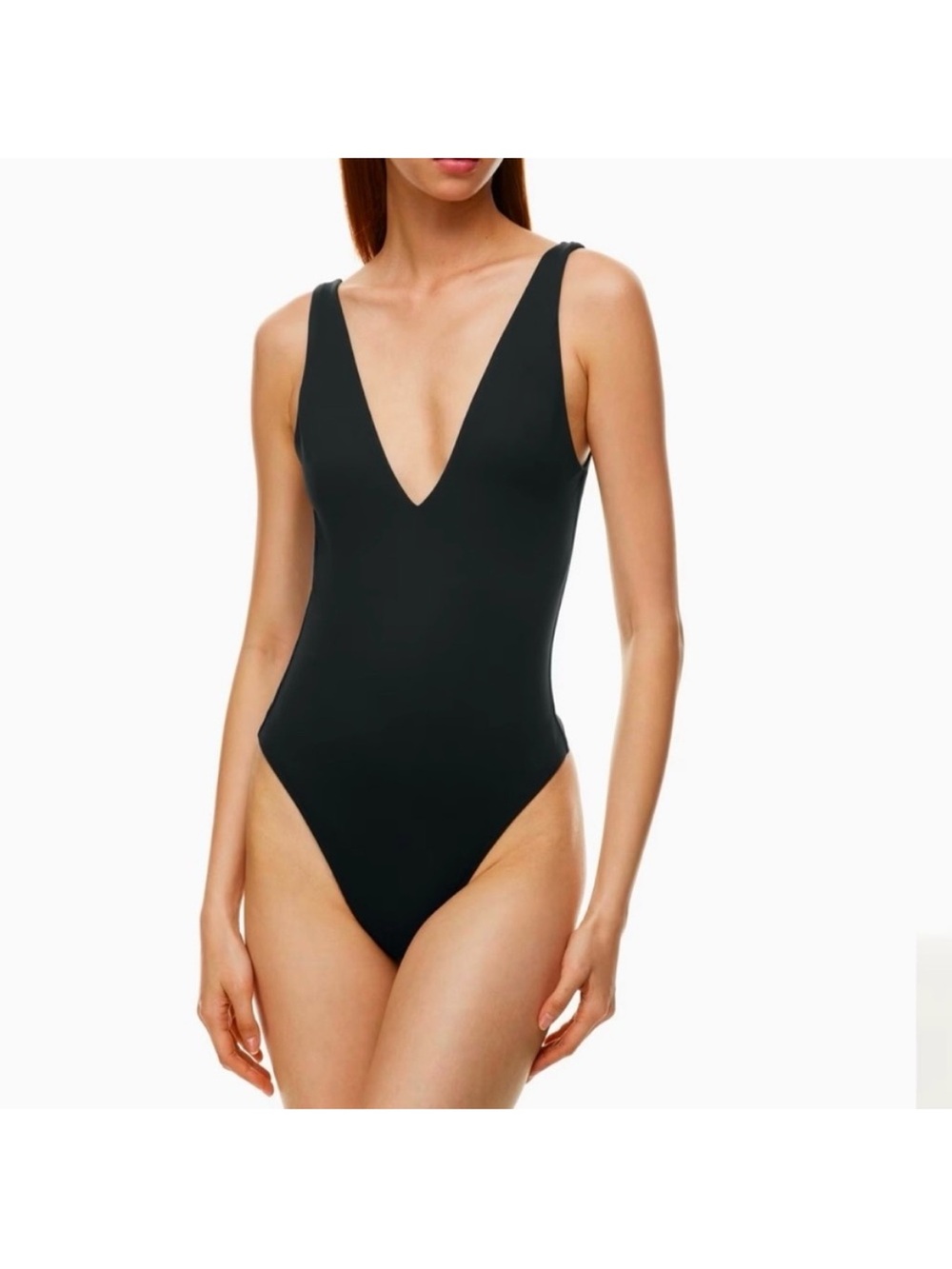 Wilfred Women’s Black V-Neck Sleeveless Bodysuit